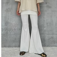 NO.103  BELL PANTS RIB <RANDOM RIBS 白/黒＞