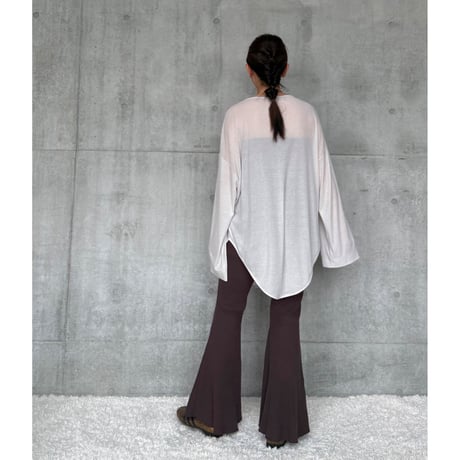 NO.103  BELL PANTS RIB 茶