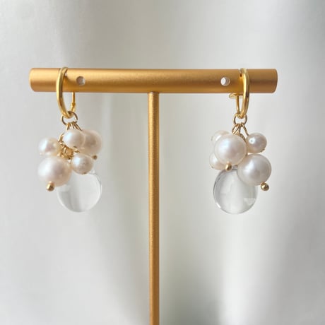 パール調ぷっくり鈴丸ビーズのブドウピアス⭐ラベンダー⭐サージカルステンレス⭐ 鈴丸ビーズ - ピアスの人気通販 | minne byGMOペパボ 国内最大級