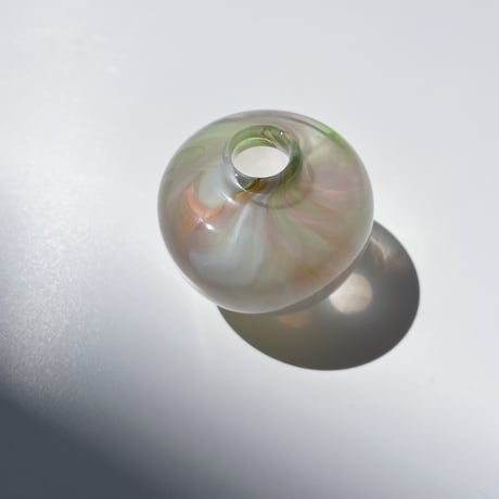 フラワーベース　アプリコット&グレーグリーン
