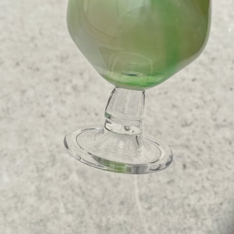フラワーベース　アップルグリーン&クリア