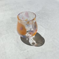 マーブルグラス    　マッシュルーム&ネイビー