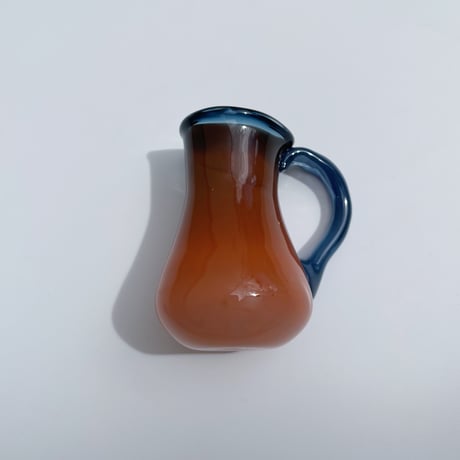 フラワーベース　スティールブルー&シナモン