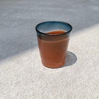 グラス　スティールブルー&シナモン