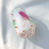 マーブルグラス    　オパールホワイト&ブルーピンク