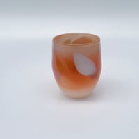 グラス　サーモンオレンジ&ネイビーホワイト