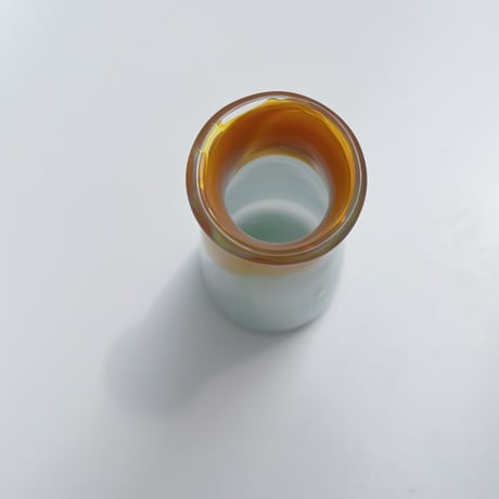 フラワーベース　ピーチ&アイリスイエロー&グレーグリーン