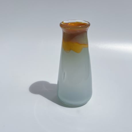 フラワーベース　ピーチ&アイリスイエロー&グレーグリーン