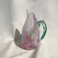 マーブルフラワーベース　　ローズピンク&エメラルドグリーン