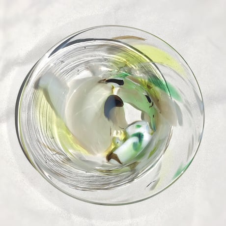 マーブルリム鉢　　　　　　若草&オリーブグリーン