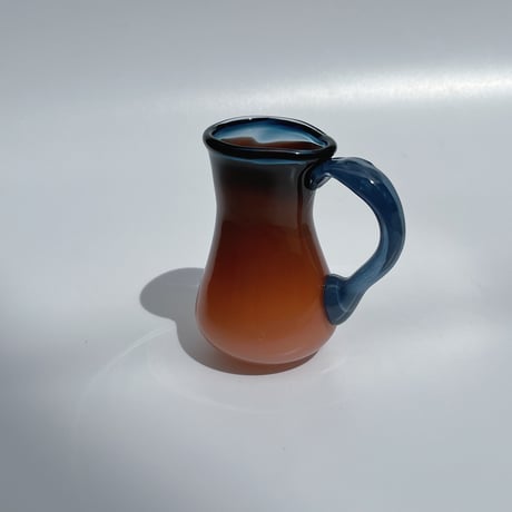 フラワーベース　スティールブルー&シナモン