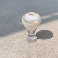 ベース(一輪挿し)   オパールホワイト&ゴールド