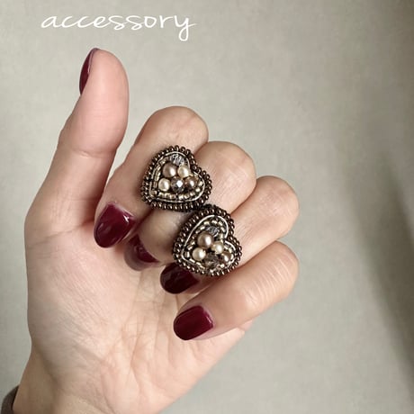 heart ビーズ刺繍