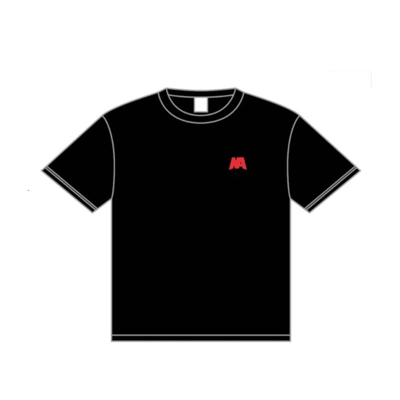  トレーニングTシャツ ブラック レッド Sサイズ ドライシルキータッチTシャツ（ノンブリード） （黒×パッショナブル