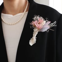 コサージュg 「ピンクドライフラワー」