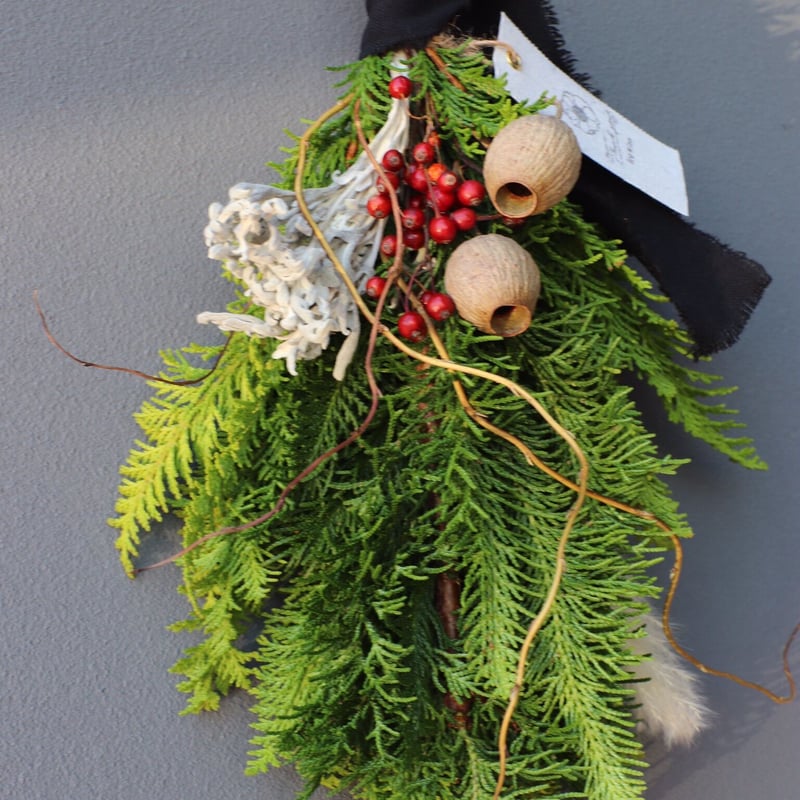 クリスマス(*^^*)縦長スワッグ フレッシュ swag クリスマス(*^^*)縦長