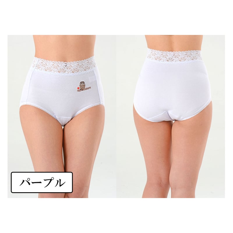 給水量60cc】ふくろう刺繍付き安心ショーツ3色組 | ブレスワールド