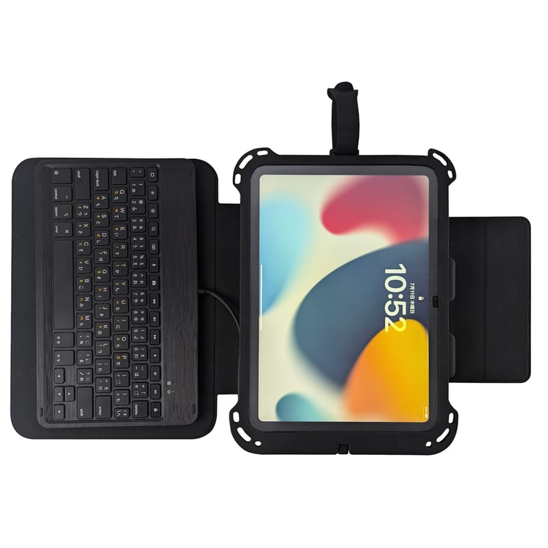 Apple iPad A16・第10世代対応 USB Type-C有線キーボード付耐衝撃ケース