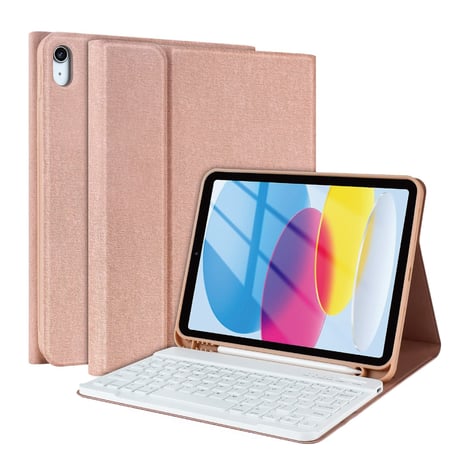 iPad A16・第10世代対応 ワイヤレスキーボード付ケース　ピンク