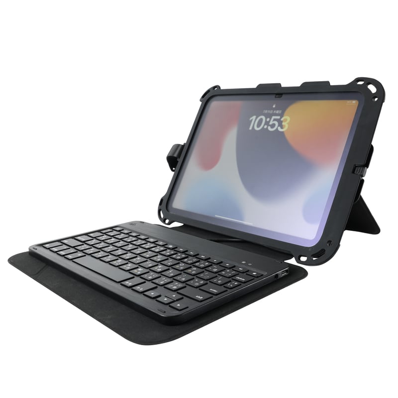 Apple iPad A16・第10世代対応 USB Type-C有線キーボード付耐衝撃ケース