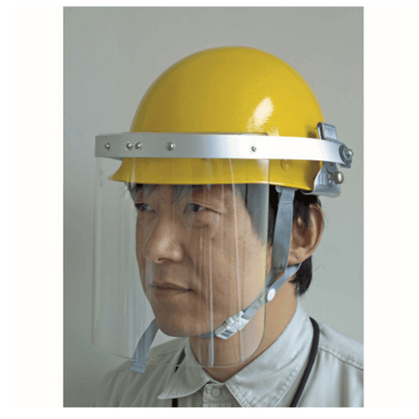 【5営業日以内に出荷】トラスコ中山 ヘルメット取付型防災面 グリーンW型 BM-HW