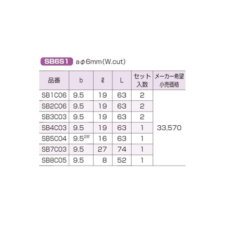 【5営業日以内に出荷】スーパーツール 超硬バーセット SB6S1