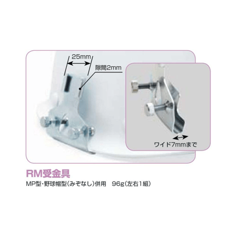 【ヘルメット取付用かぶり面の受金具・7営業日以内に出荷】理研化学 RM受金具