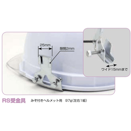 【ヘルメット取付用かぶり面の受金具・7営業日以内に出荷】理研化学 RS受金具