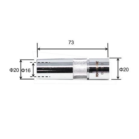 【在庫品】トーキン CO2ノズル16（350A） 001002（10個入）