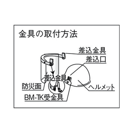 【5営業日以内に出荷】トラスコ中山 ヘルメット取付型防災面専用取付金具 BM-TK