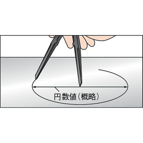 【5営業日以内に出荷】トラスコ中山 超硬チップ付コンパス長100直径150 PTC-100