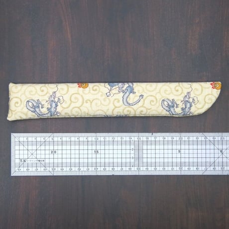 男性用扇子袋 7.5寸用・紬調・龍