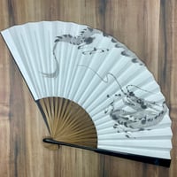 男女兼用紙扇子　龍虎