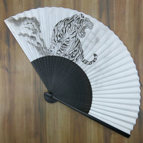 京都・伊藤常　男性用紙扇子【龍虎】