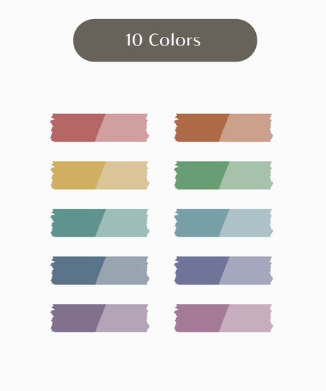 10 colors Sticker-Masking Tape A [.goodnotes]