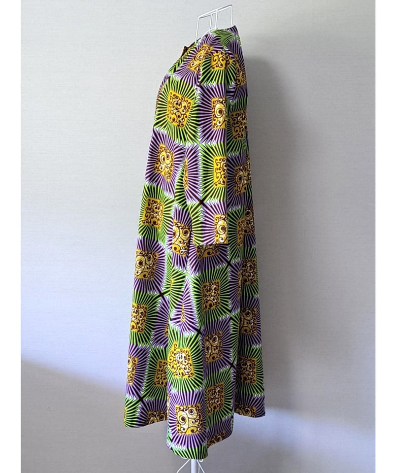 エプロンフラワードレス（アップルグリーンxラベンダー） | attamica