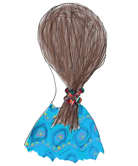 アッタミカのヘアアクセサリー（ドットとストライプ）