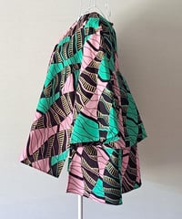 バックフラワーシャツ（ピンクｘエメラルドｘゴールド リバーサイド）