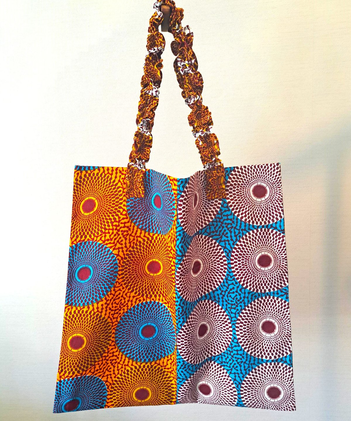 カーネーション エコバッグ（オレンジxブルーxアイボリー） | attamica