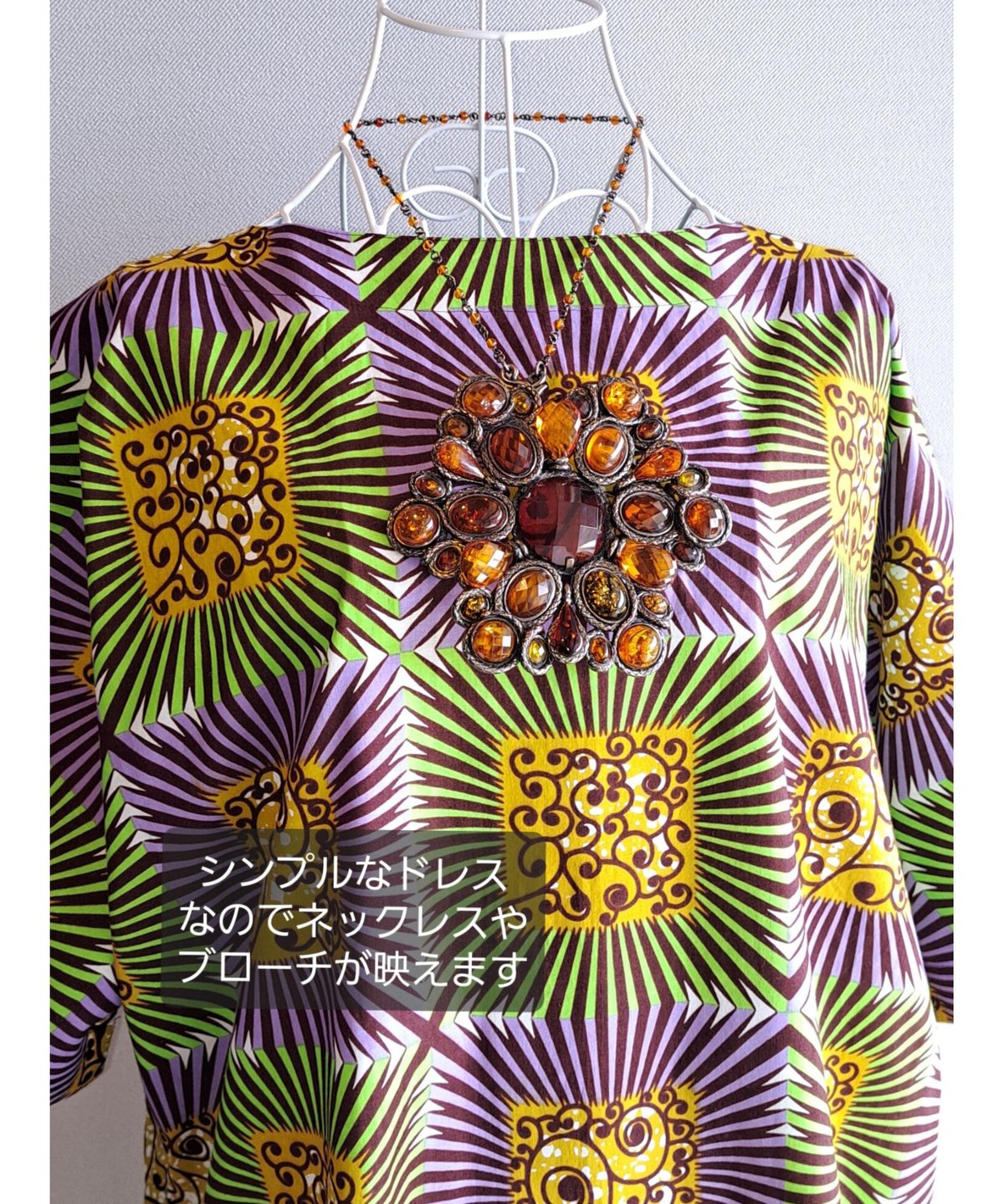 ダブルフラワードレス（アップルグリーンxラベンダー） | attamica