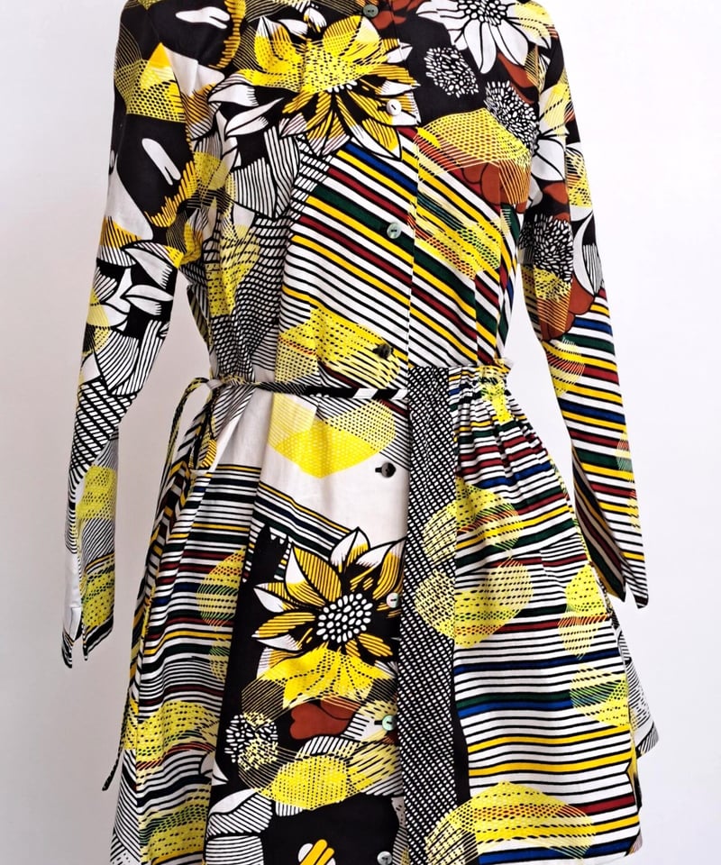 【新品未使用】yellowpelota イエローペロタ エプロンドレス 再販】エプロンドレス yellow mimosa レディース 大人用 コットン