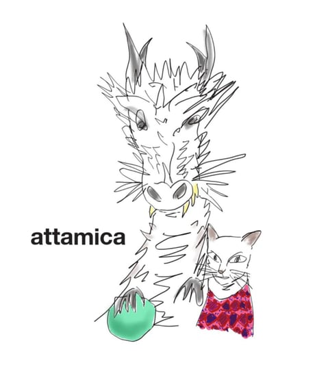アッタミカのTシャツ（ドラゴンと猫のサバリン）