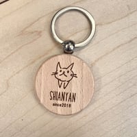 しあにゃん木製キーホルダー