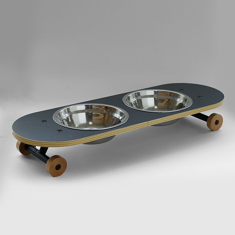 SK8PLATE大 ペット用エサ皿 スケートボード型 /【 PETTO