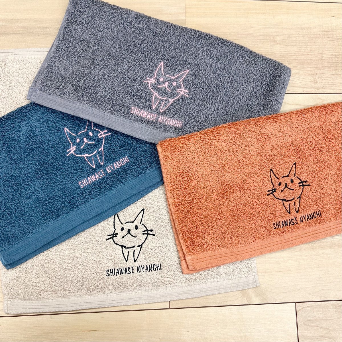 しゃあ猫団　グッズ　タオルハンカチ 送料無料】ハンカチ 2枚セット ネコ タオル ミニタオル ハンド