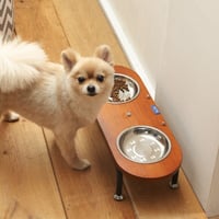 BELLA(ベラ) ペット用エサ皿 RD /【 PETTO 】ペットと アイアン4本脚がおしゃれなペット専用テーブル☆