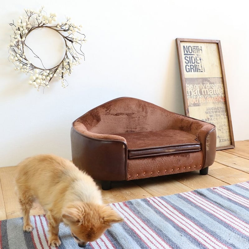 高級ペットソファ PEPE 小型犬・猫用！美品！ ペットソファ ペットベッド ふわふわ 猫ソファー 犬ソファー 犬ベッド