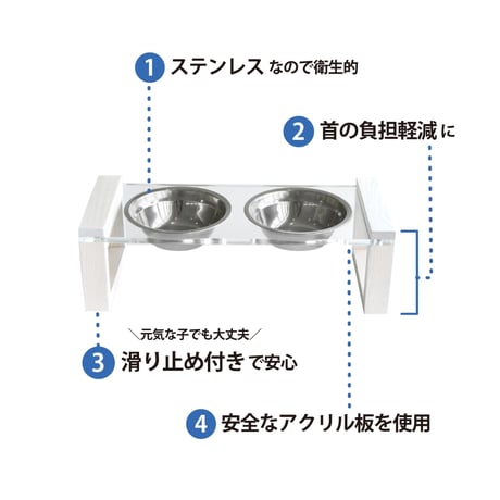 RIME ペット用エサ皿 ライム /【 PETTO 】ペットと 珍しい！透明デザインのエサ皿！