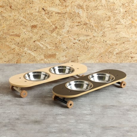 SK8PLATE大 ペット用エサ皿 スケートボード型  /【 PETTO 】ペットと
