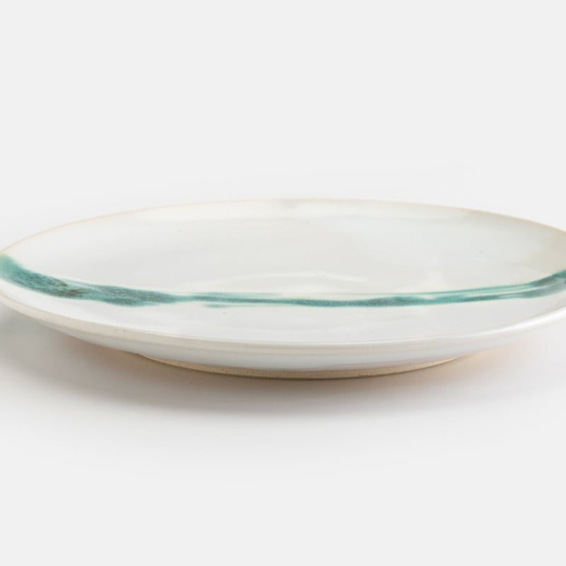 緑釉垂らし / 平皿 / 大 | 法勝寺焼 松花窯